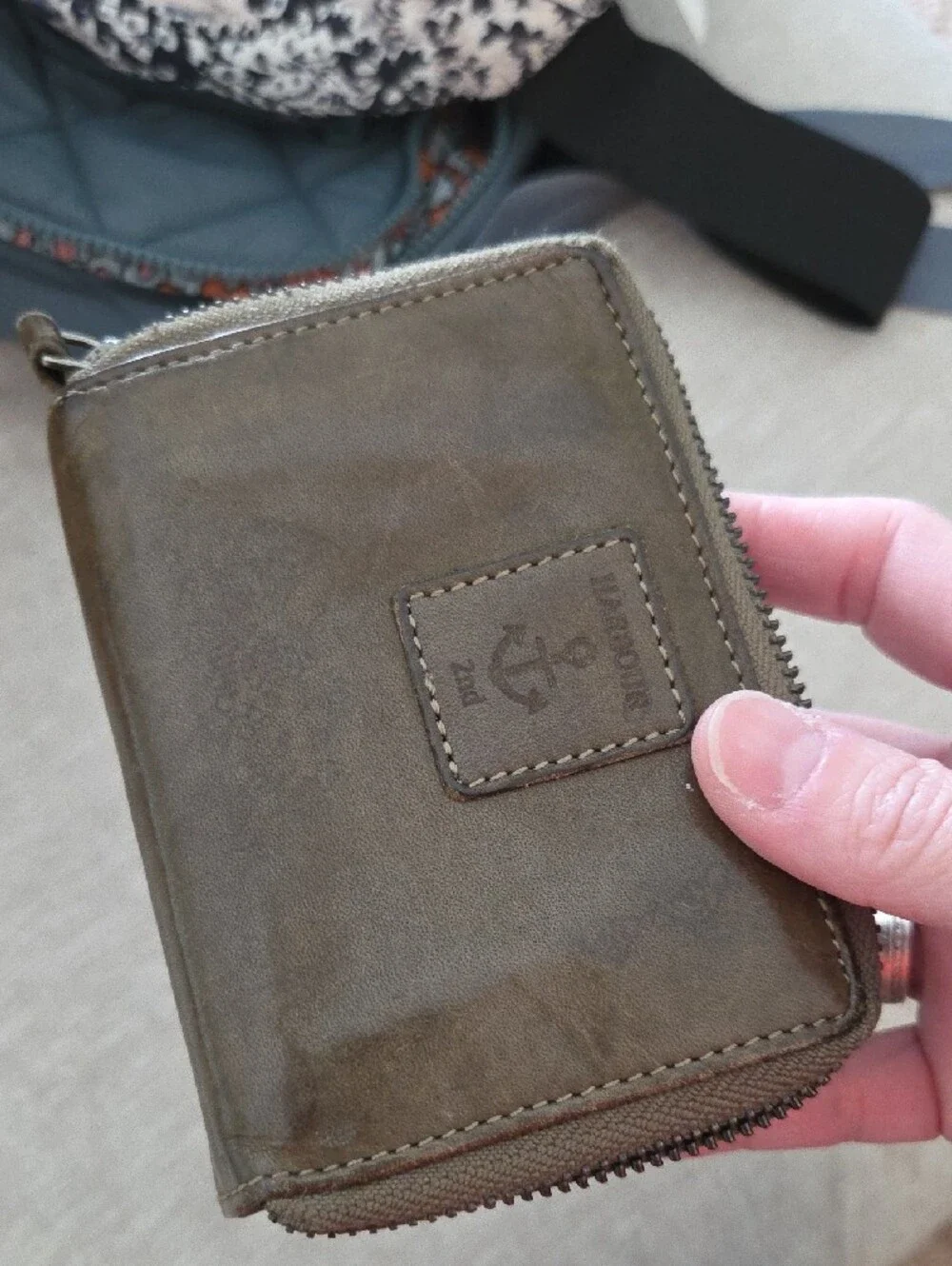 Olive Green Leather Wallet